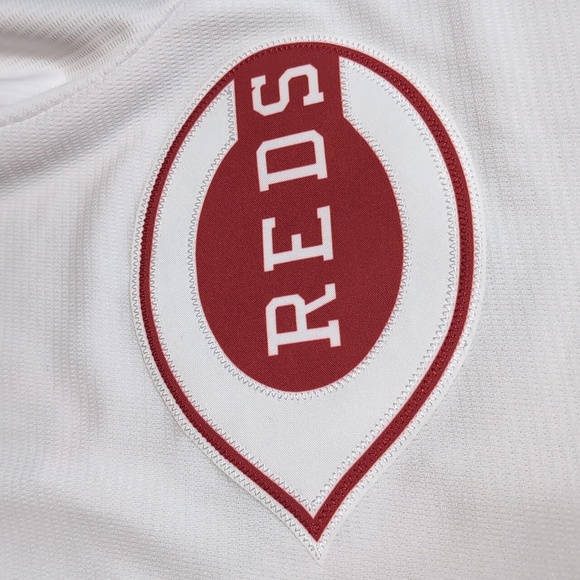 Nike Cooperstown Collection Cincinnati Reds Barry Larkin Home Jersey Size Small - Picture 3 of 11